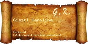 Gisztl Karolina névjegykártya